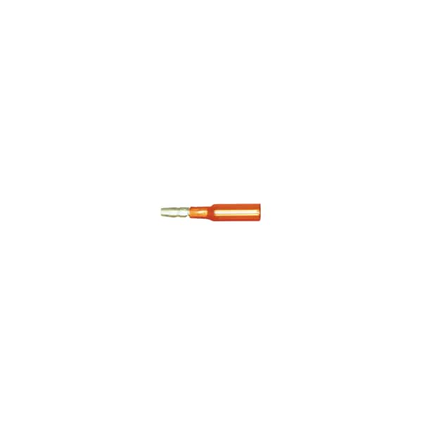 Bullet Terminal, 0.157 in Stud Size, 14 AWG, 600 V, Heat Shrink Insulated, Blue, 100 PK