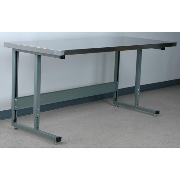 Bolted Workbenches, 60" W, Adjustable Height, 1000 lb.