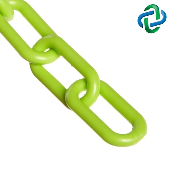 Safety Green Plastic Chain 4"(#12,102 m