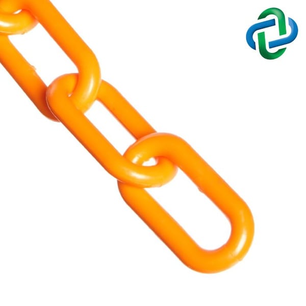 Safety Orange Plastic Chain .75"(#3, 19