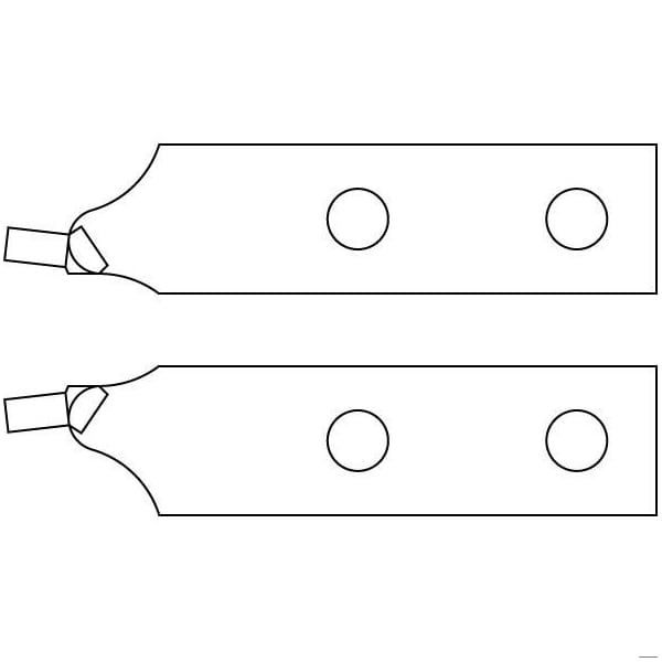 Spare Tips, 2, Angled, D 4.5mm