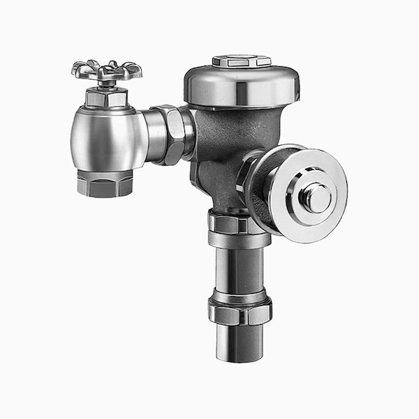Manual Flush Valve, 3.5 gpf gpf, Rough Brass, 1 in, 1 in Spud Coupling