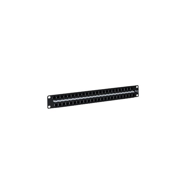 PATCH PANEL, CAT6A, FEED-THRU 48-P, 2RMS