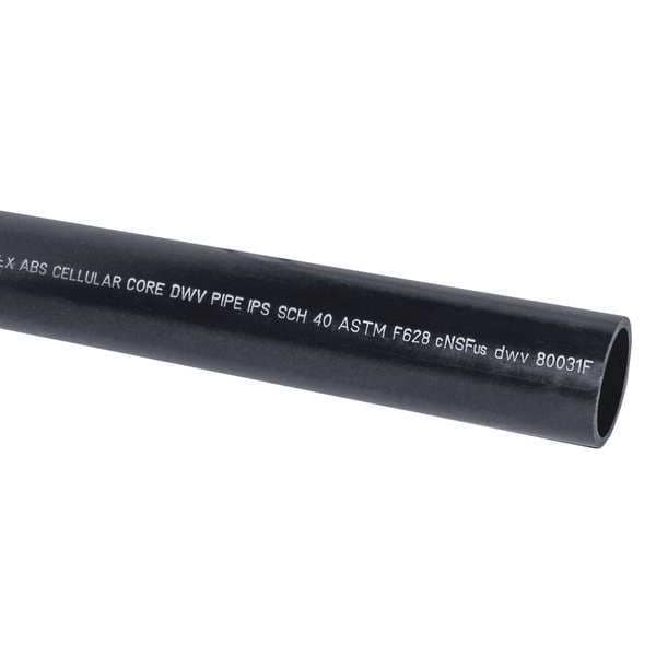 3" x 10 ft. Non-Threaded ABS DWV Pipe Sch 40