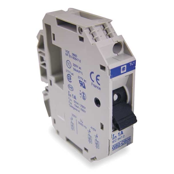 Motor Circuit Breaker, TESYS Series, 1A, 1 Pole, 250/277V AC, 50kA at 240V AC