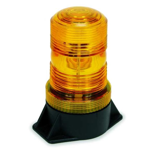 Warning Light, Amber, Strobe Tube, 12 to 80V DC, 72 FPM, 2 3/4 in Dia., Surface