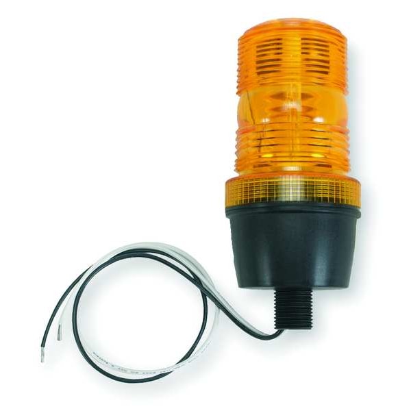 Warning Light, Amber, Strobe Tube, 120V AC, 72 Flashes per Minute, 8,000 Hour Lamp Life
