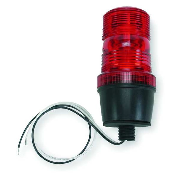 Warning Light, Red, Strobe Tube, 120V AC, 72 Flashes per Minute, 8,000 Hour Lamp Life