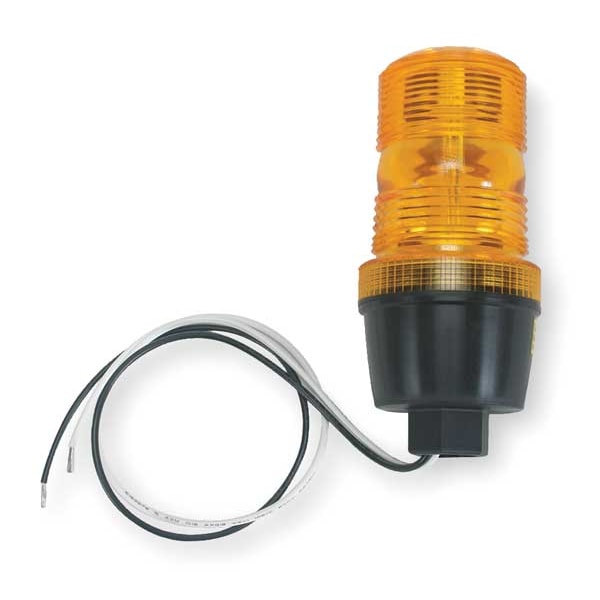 Warning Light, Amber, Strobe Tube, 120V AC, 72 FPM, 2 3/4 in Dia., (F) 1/2 in NPT