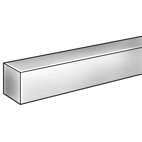 Square, Al, 6061, 1 3/4 x 1 3/4 In, 1 Ft
