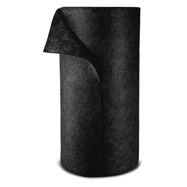 Sorbent Roll, 32 gal, 3 ft x 300 ft, Oil, Gray, Polyester, Polypropylene