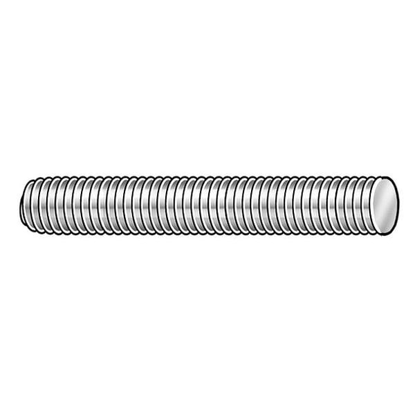 Fully Threaded Rod, 1/2"-20, 3 ft, Stainless Steel, 18-8, Plain Finish