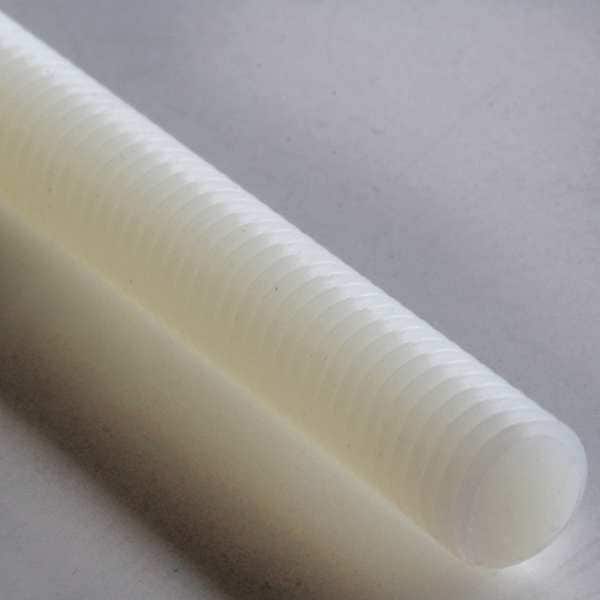 Fully Threaded Rod, 1/2"-13, 4 ft, Nylon, 6/6, Plain Finish