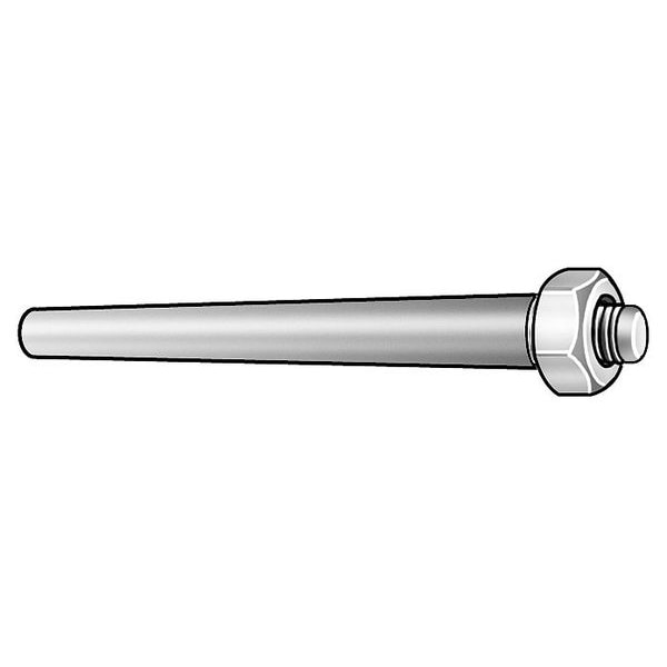 Taper Pin, Threaded, 18-8, 3/8-24x6 9/16