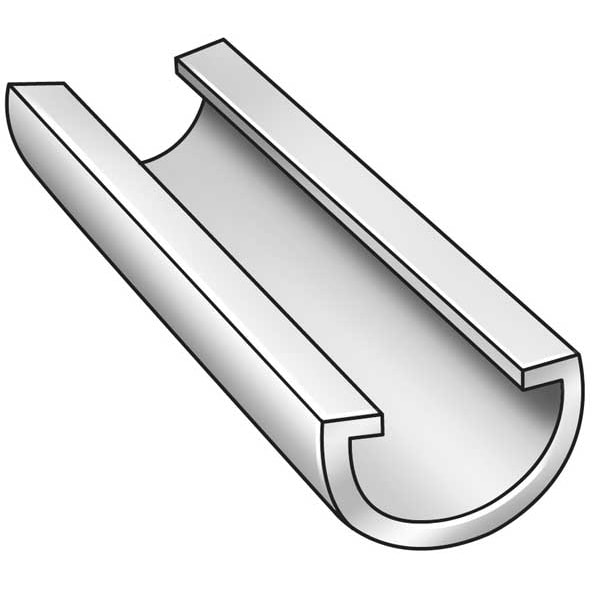 White UHMW Polyethylene Half Round Conveyor Guide Rail 10 ft L