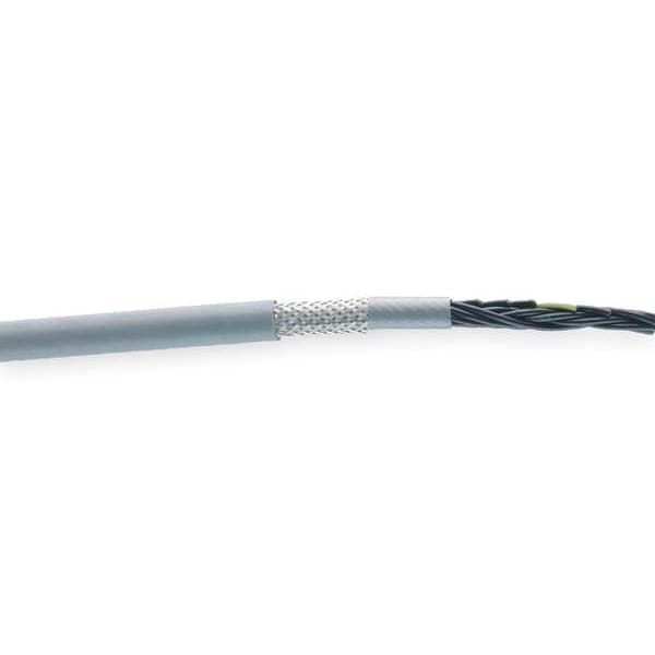 Control Cable, 16 AWG, 4 C, Gray, PVC, 600 V, 100 ft