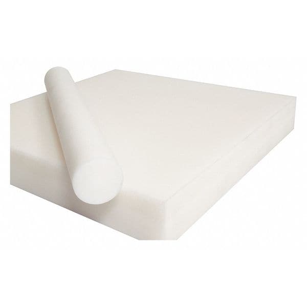 White Acetal Homopolymer Rod Stock 8 ft. L, 9/16" Dia.