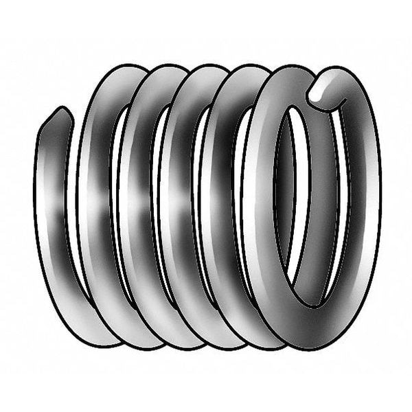 Tangless Helical Insert, Free-Running, 1/4"-28 Thrd Sz, 18-8 Stainless Steel, 100 PK