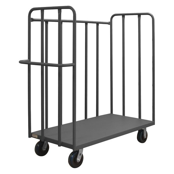 Single-Side-Access Slat-Wall Metal Stock Truck, Steel, 3,600 lb Load Capacity, 1 Shelves, 57 in H