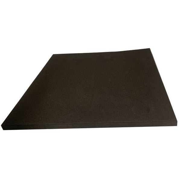 Foam Sheet, Crosslink, 24 in W, 24 in L, 1/2 in Thick, Black