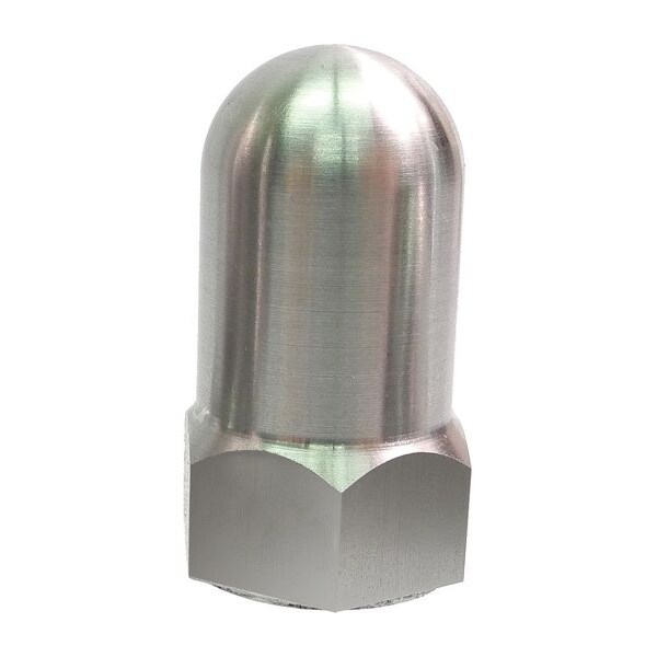 High Crown Flattened Head Cap Nut, 3/8"-16, 18-8 Stainless Steel, Plain, 25/32 in H
