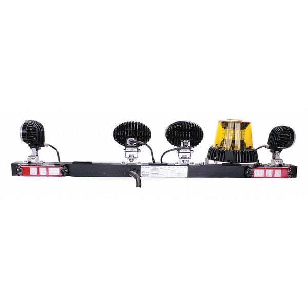Mine Bar w/1 Amber Strobe, 12V, Blk Housng