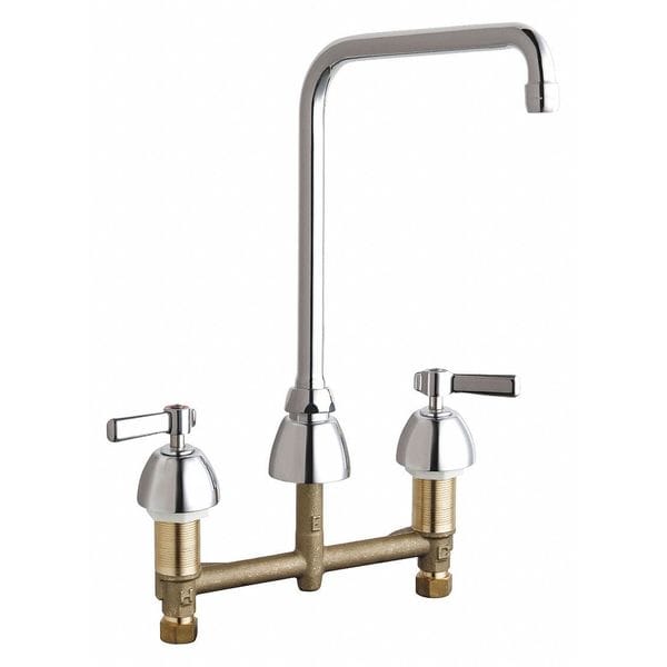 Kitchen Sink Faucet W/O Spray, Manual, 8" Mount, Commercial