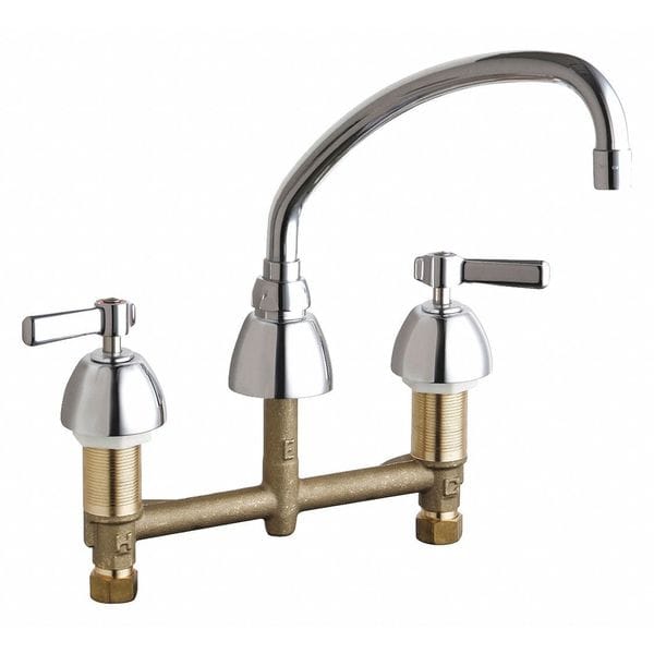 Kitchen Sink Faucet W/O Spray, Manual, 8" Mount, Commercial