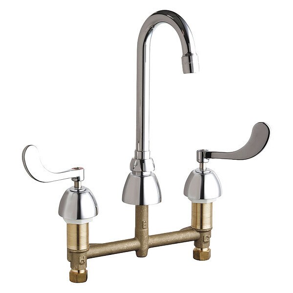 Kitchen Sink Faucet W/O Spray, Manual, 8" Mount, Commercial