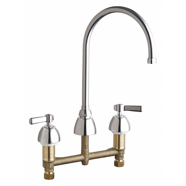 Kitchen Sink Faucet W/O Spray, Manual, 8" Mount, Commercial