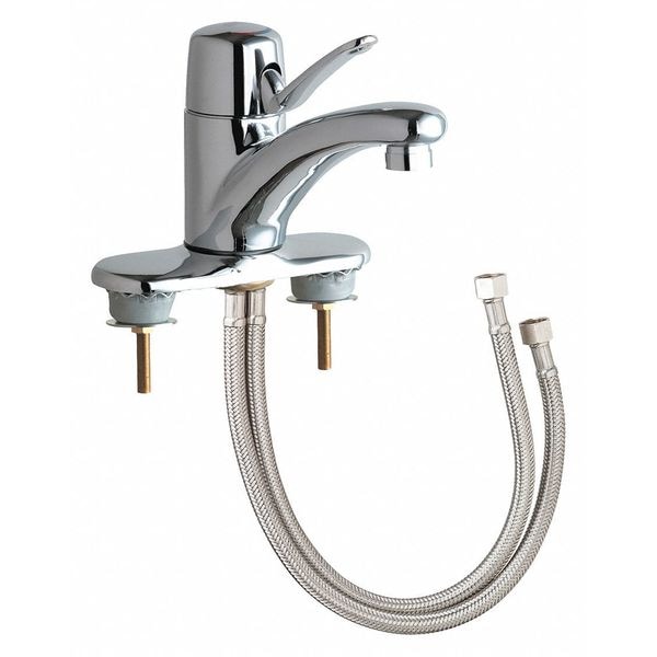 Manual Bathroom Faucet, 4" Mount, Chrome plated 1 Hole