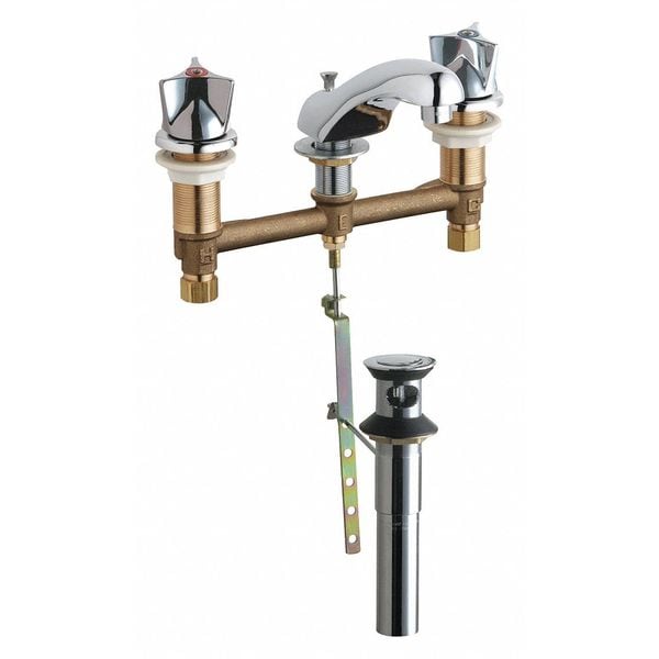 Manual Concealed Hot And Cold Water Sink, 8" Mount, Chrome plated