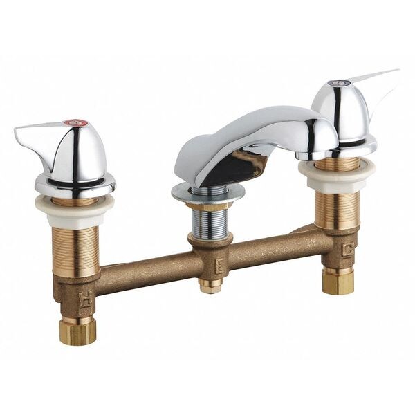 Manual Concealed Hot And Cold Water Sink Faucet, 8" Mount, Chrome plated