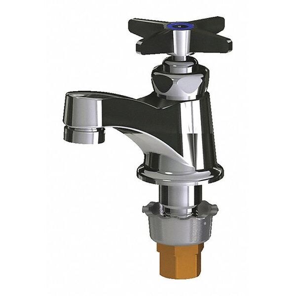 Manual Bathroom Faucet, Single Hole Mount, Chrome plated 1 Hole