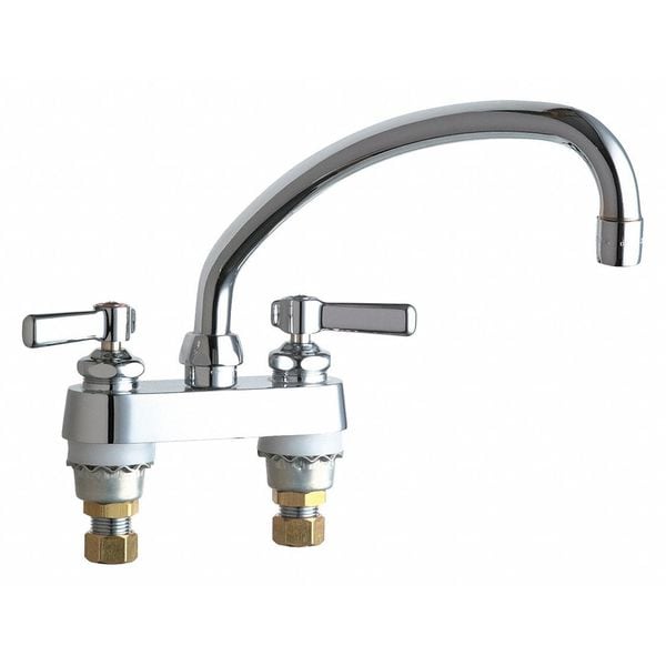 Manual Bathroom Faucet, 4" Mount, Chrome plated