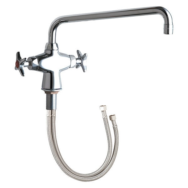 Dual-Handle Laboratory Sink Faucet, Chrome plated 1 Hole