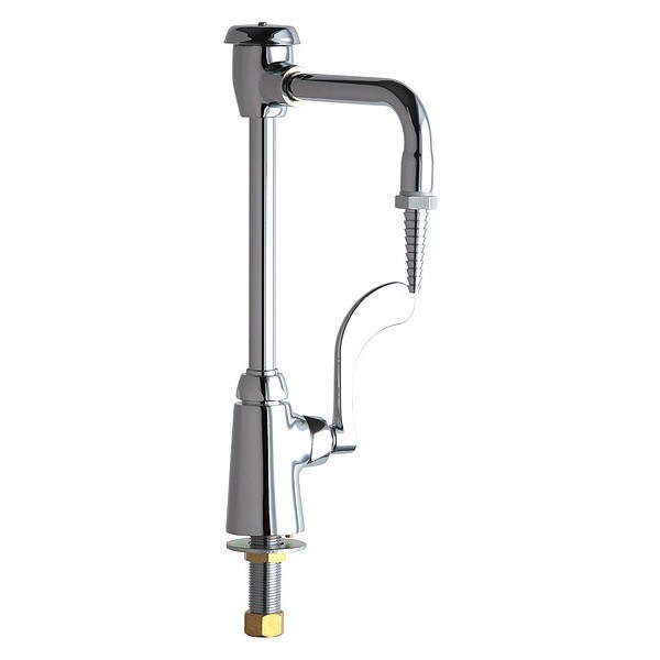 Manual Vandal Proof Single Inlet Cold Water, Single Hole Mount, Chrome 1 Hole