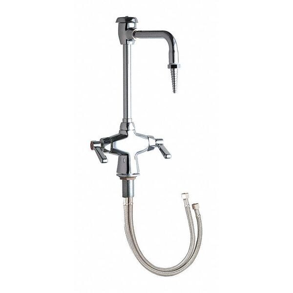 Manual Hot And Cold Water Mixing Faucet, Single Hole Mount, Chrome 1 Hole