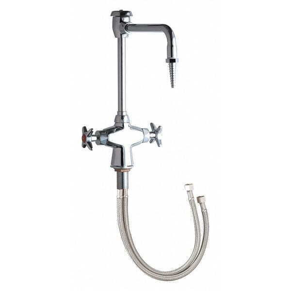 Dual-Handle Hot And Cold Water Mixing Faucet, Chrome plated 1 Hole