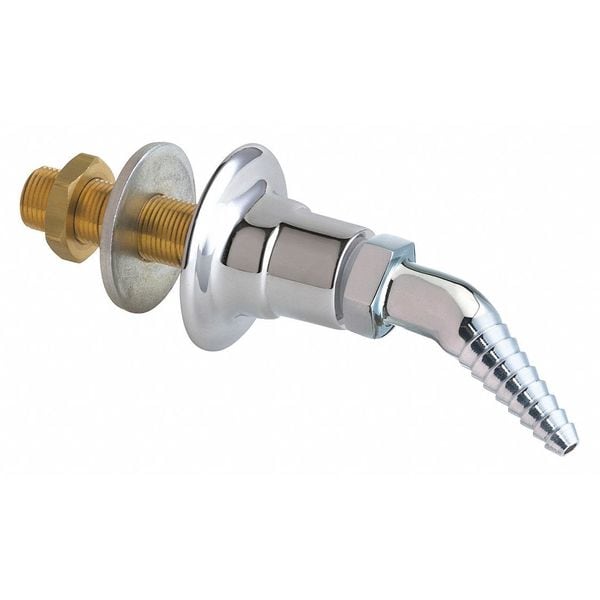 Wall Flange With Serrated Hose Nozzle