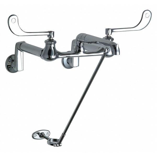 Manual Hot And Cold Water Sink Faucet, 3" - 13" Mount, Chrome plated