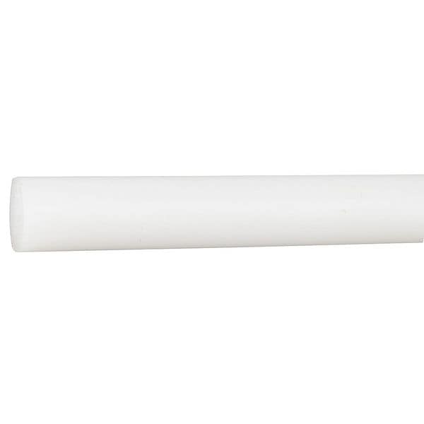 White Polypropylene Rod Stock 4 ft. L, 1-1/2" Dia.