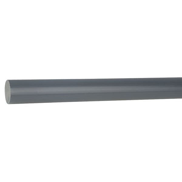 Gray PVC Rod Stock 4 ft. L, 2" Dia.