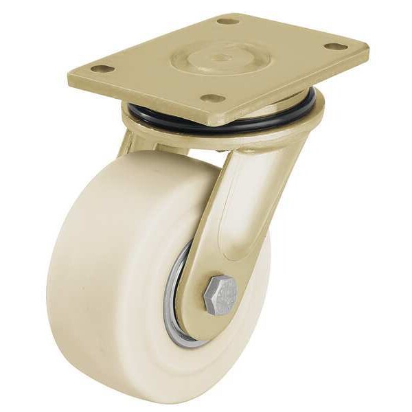 Swivel Plate Caster, Nylon, 5-7/8 in, 5500 lb., D
