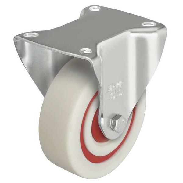 Rgd Plate Caster, Nylon, 4 in., 330 lb., A