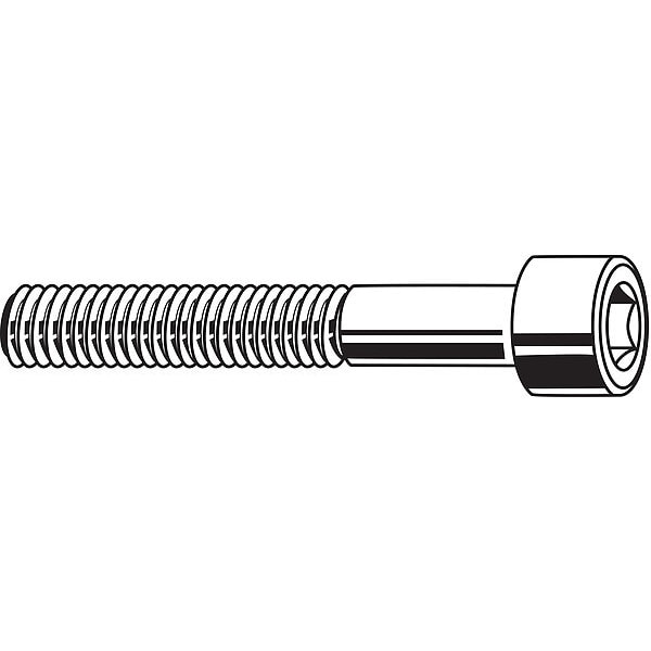 #10-24 Socket Head Cap Screw, Socket, Plain 18-8 Stainless Steel, 2-3/4 in Length, 100 PK