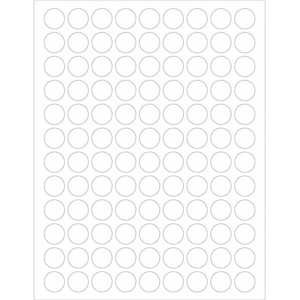 Tape Logic Removable Circle Laser Labels, 3/4", White, 10PK800