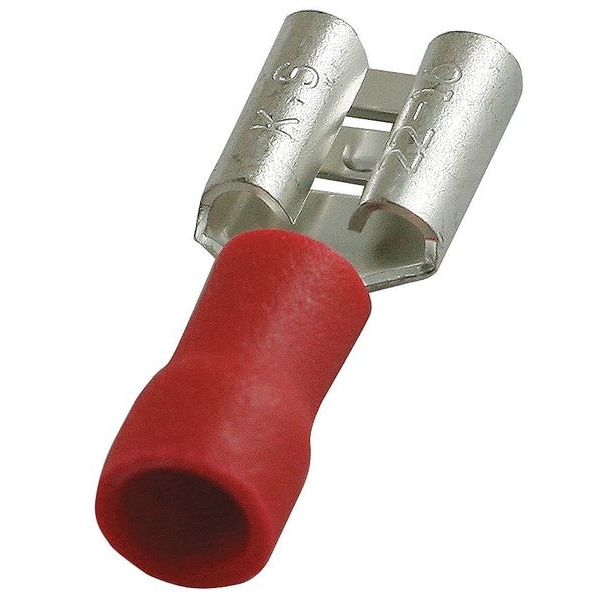 Female Disconnect, Red, 22-16AWG, PK100
