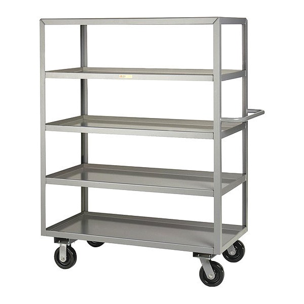 Multi-Shelf Stock Cart, Steel, 3,600 lb Load Capacity, 5 Shelves, 54 in L, 24 in W, 65 in H