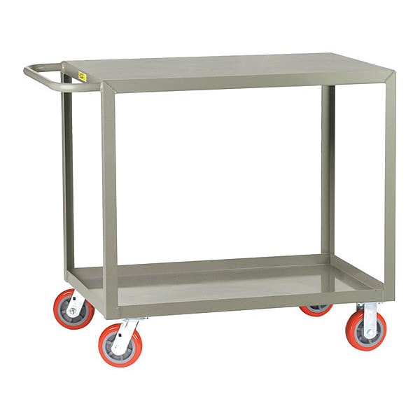 Welded Utility Cart, Steel, 2,000 lb Load Capacity, 2 Shelves, 41 1/2 in L, 24 in W, 36 1/2 in H